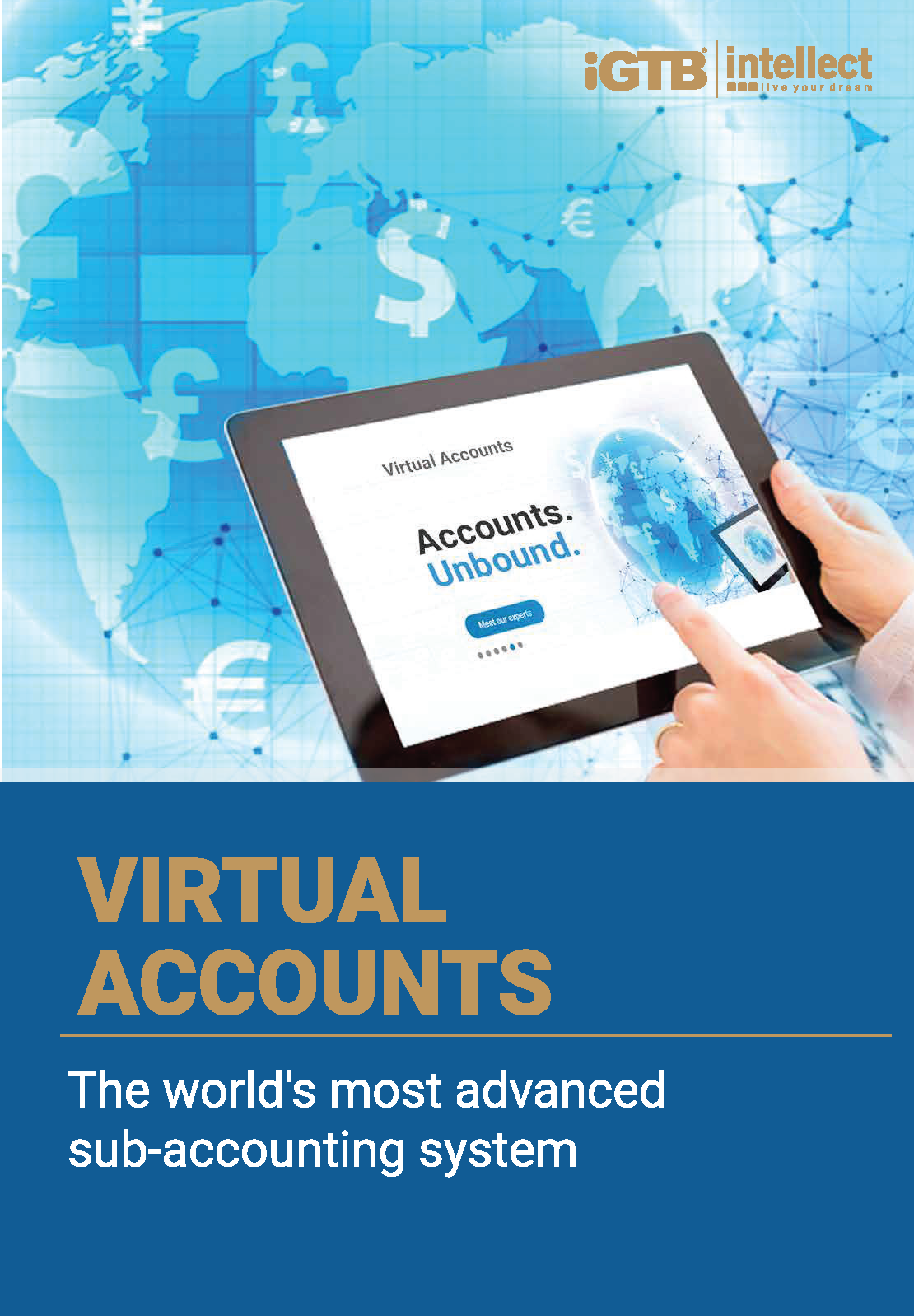 Virtual accounts management pop-up