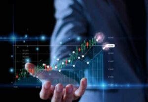 Turbulent financial market illustration