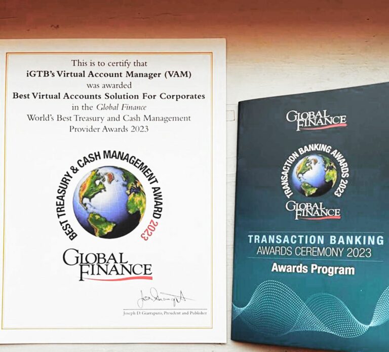 iGTB has received the award for being the 'World’s Best in Virtual Accounts Management